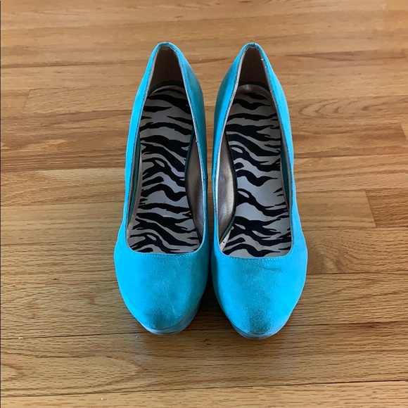 Charlotte Russe Shoes - Charlotte Russe Aqua Blue Wedges